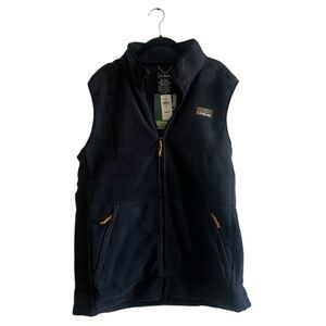 L.L. Bean Black Fleece Vest Men’s XL Tall